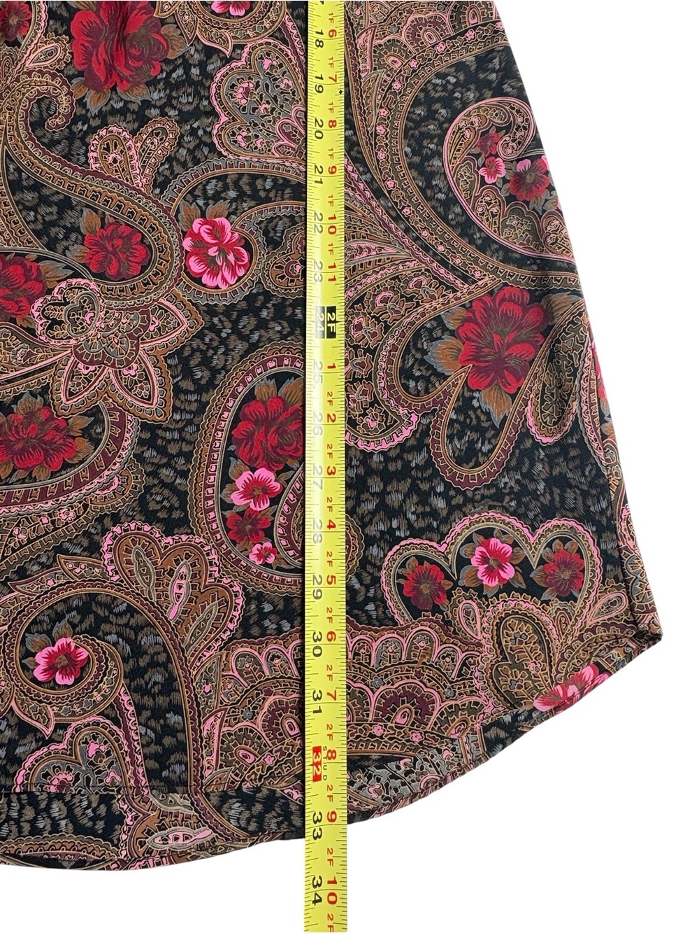 VTG Victoria's Secret Gold Label Paisley Lace Slip Dress Nightgown M - Picture 8 of 10